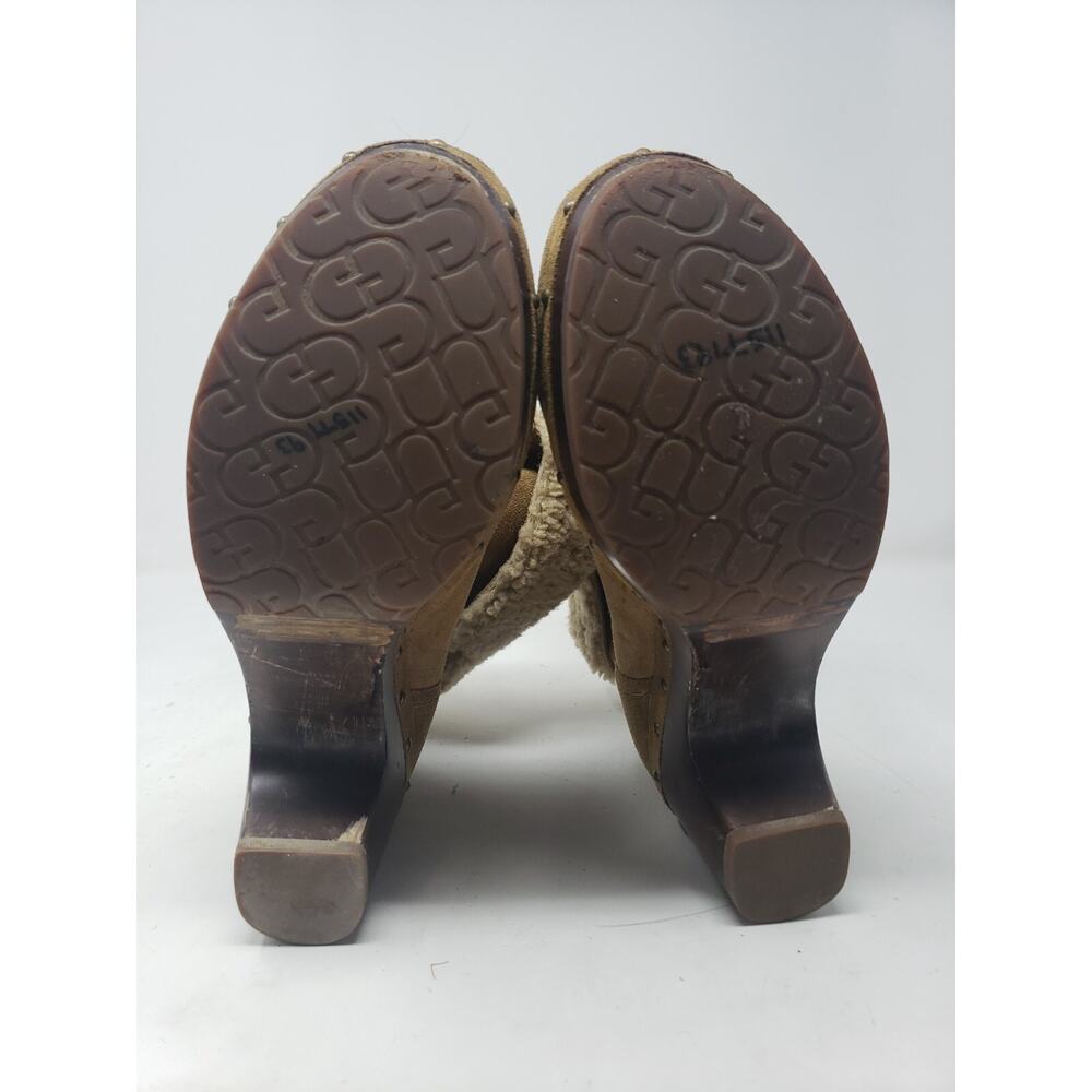 UGG‎ Womens Dandylion II Brown Suede Sheepskin Round Heeled Shearling Booties 9 - Picture 6 of 6